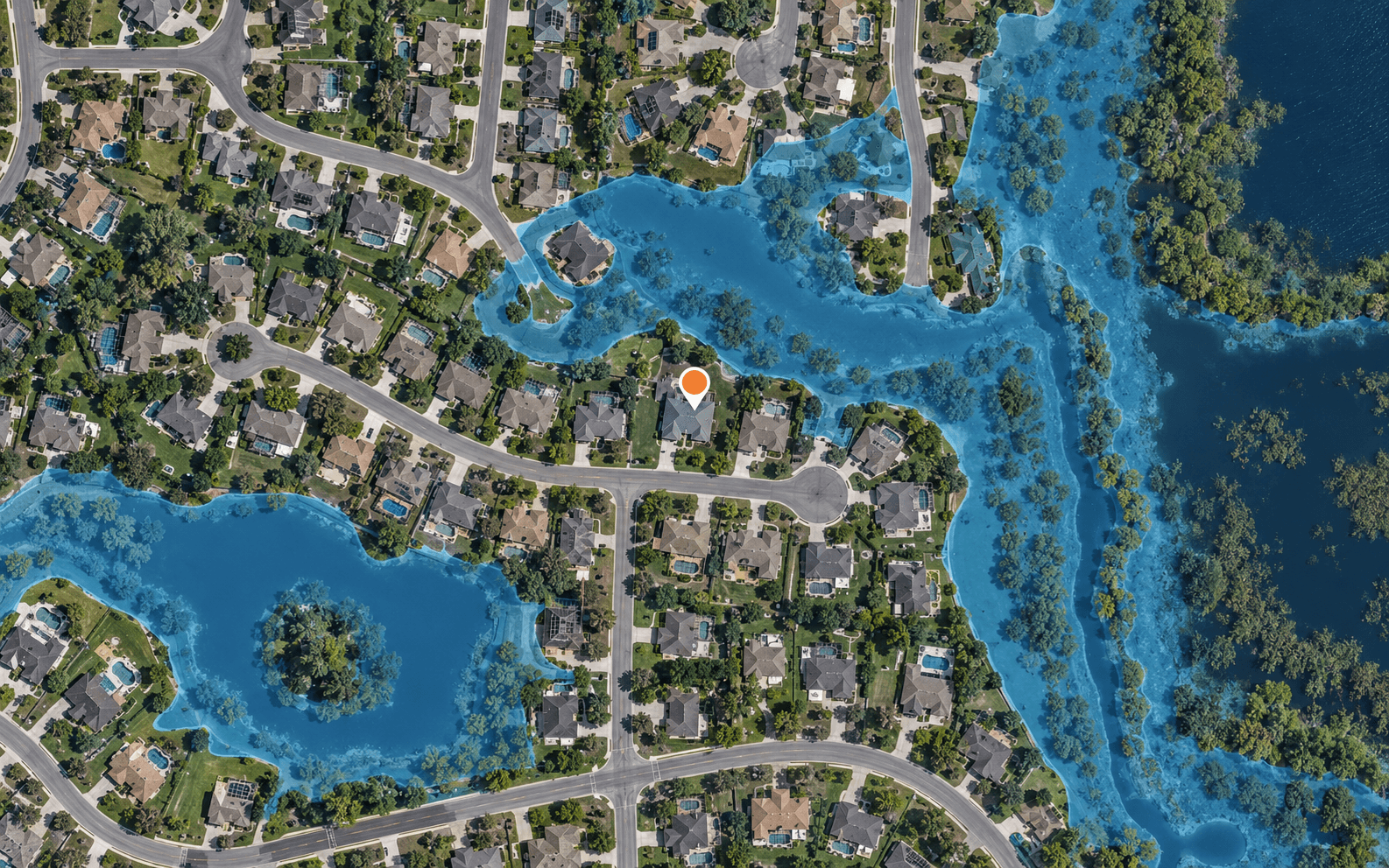 Sample neighborhood flood-zone map